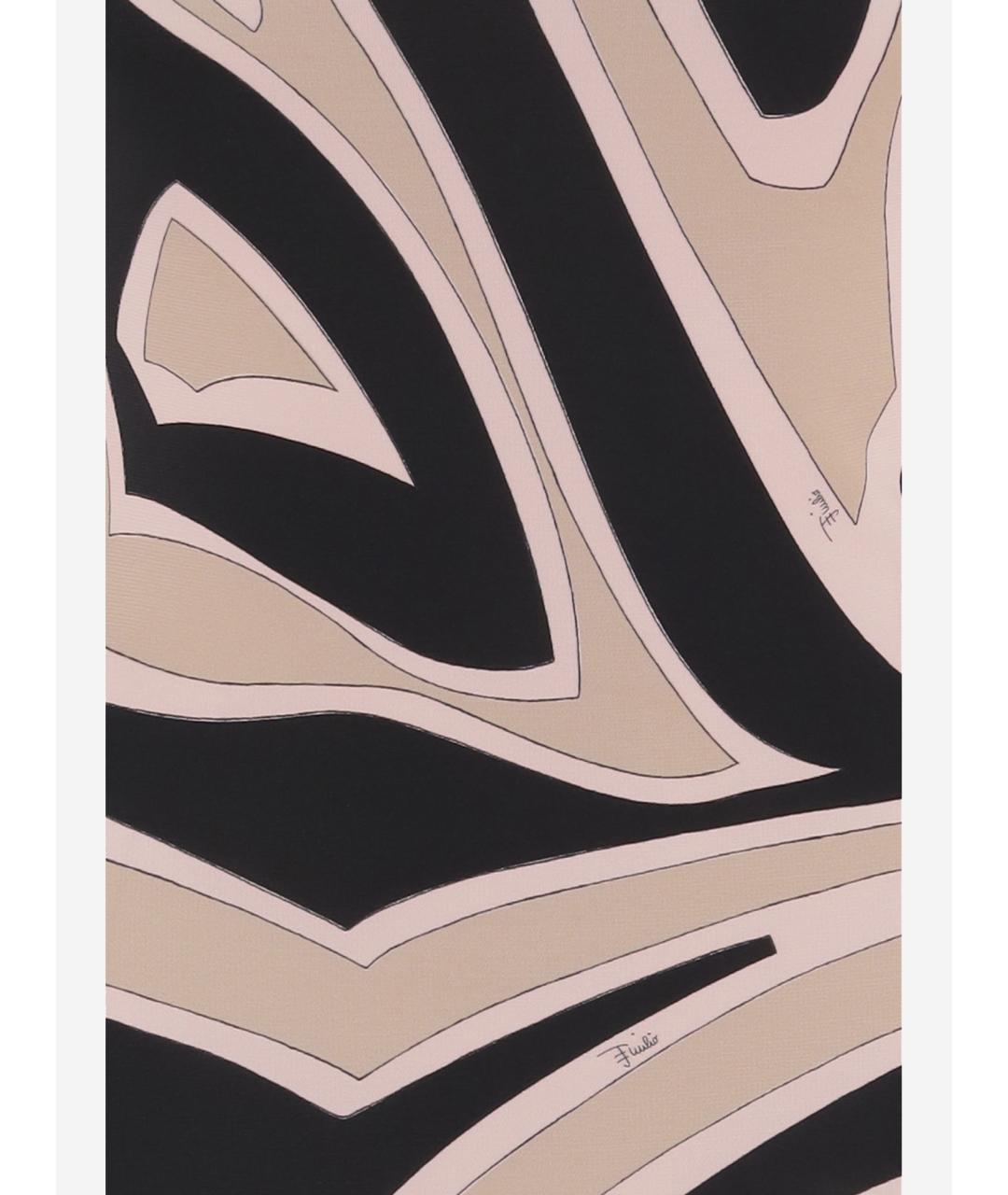 EMILIO PUCCI Бежевое вискозное повседневное платье, фото 3