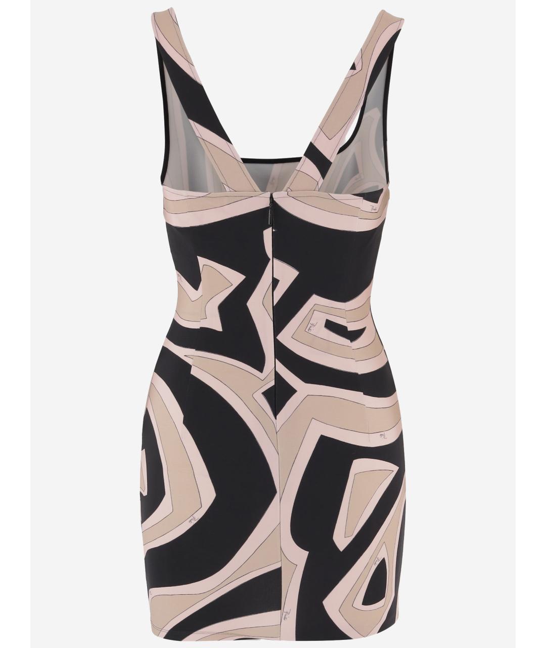 EMILIO PUCCI Бежевое вискозное повседневное платье, фото 2