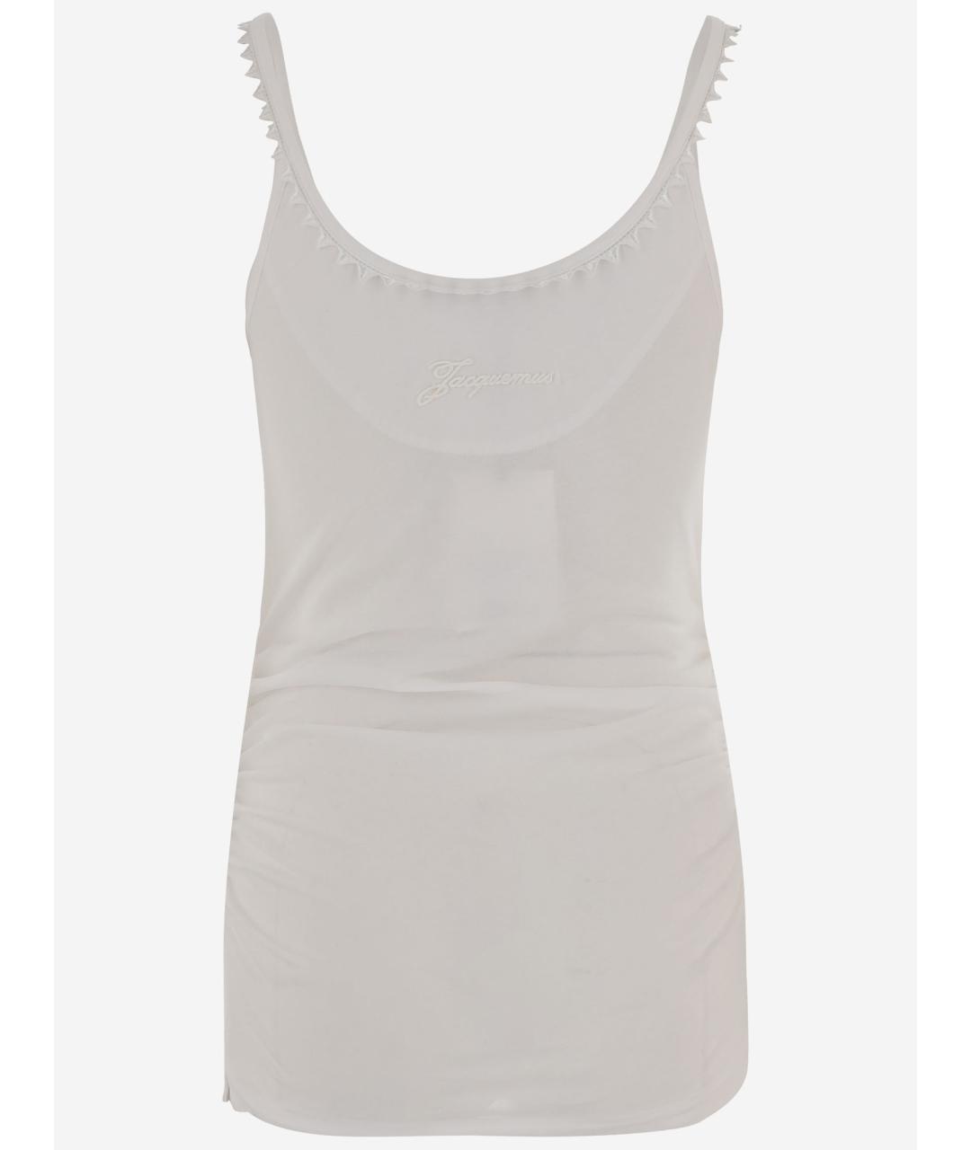 JACQUEMUS Белая хлопковая майка, фото 2