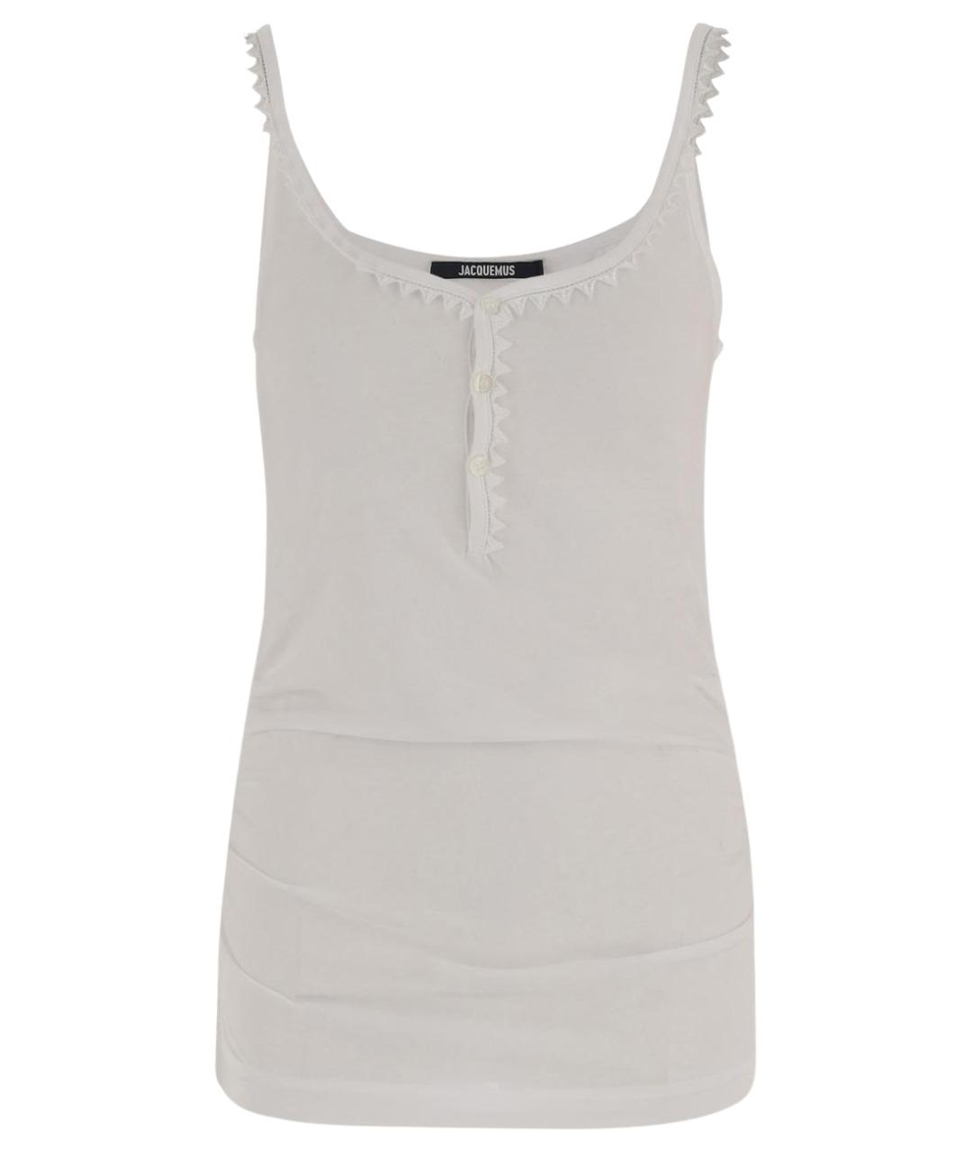 JACQUEMUS Белая хлопковая майка, фото 1