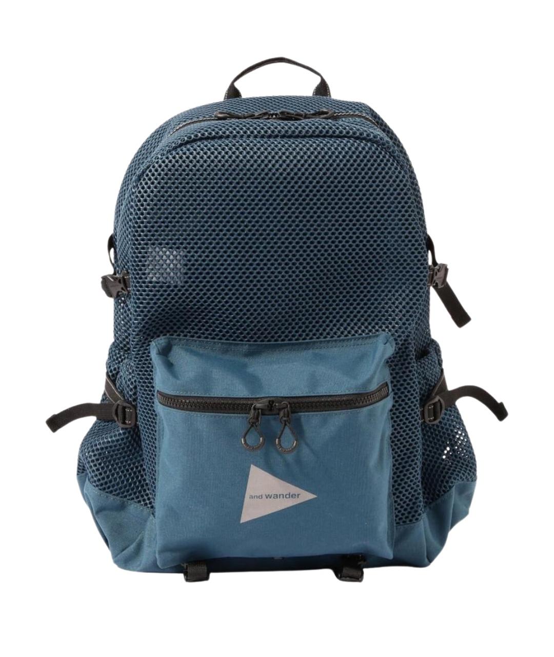 AND WANDER Голубой синтетический рюкзак, фото 1