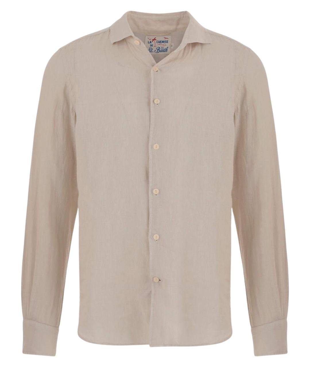 MC2 SAINT BARTH Бежевая льняная кэжуал рубашка, фото 1