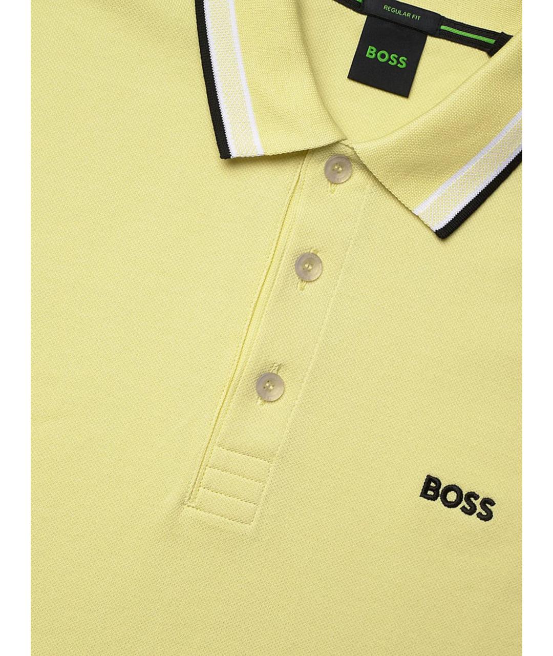 HUGO BOSS Желтая хлопковая футболка, фото 3