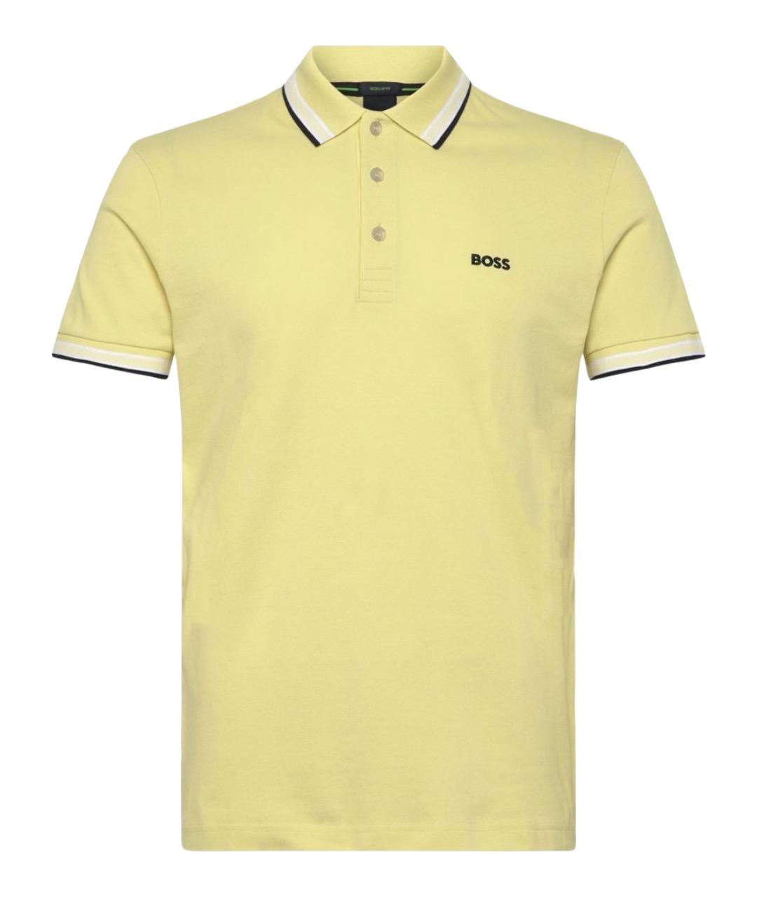 HUGO BOSS Желтая хлопковая футболка, фото 1