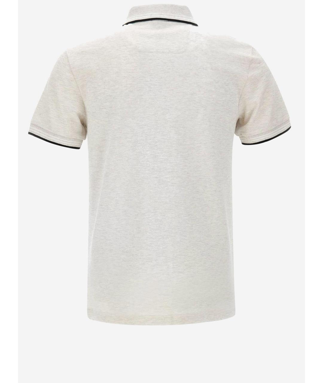 HUGO BOSS Серое хлопковое поло с коротким рукавом, фото 2