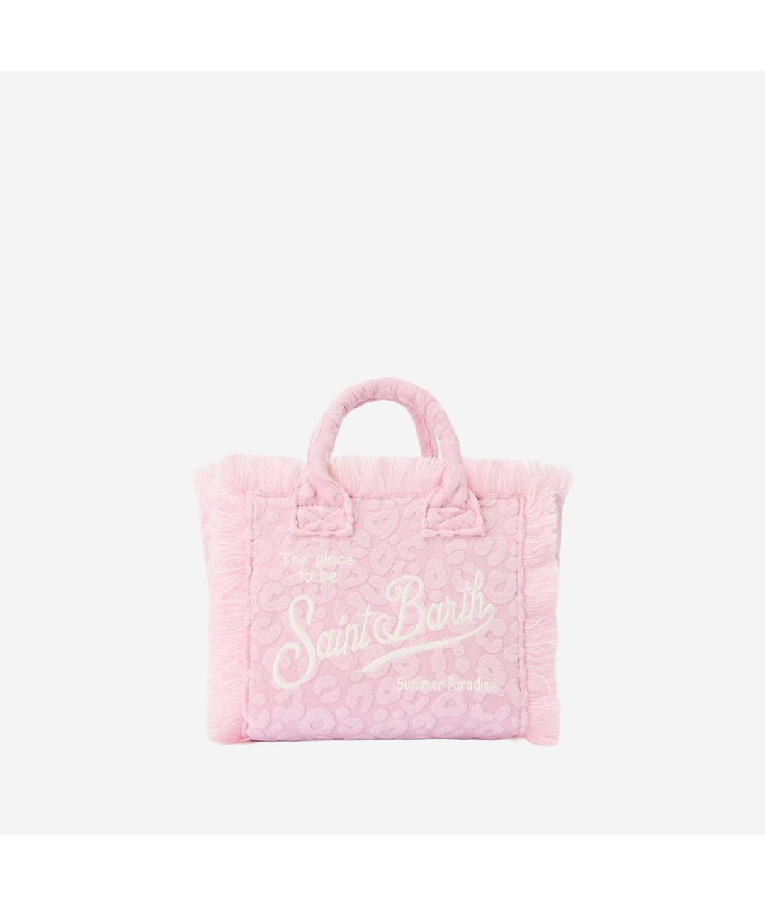 MC2 SAINT BARTH Розовая тканевая сумка тоут, фото 4