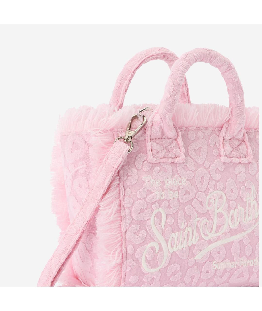 MC2 SAINT BARTH Розовая тканевая сумка тоут, фото 3