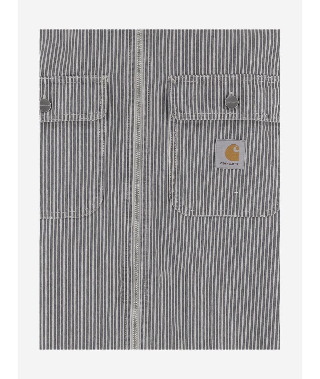 CARHARTT WIP Серая хлопковая кэжуал рубашка, фото 3