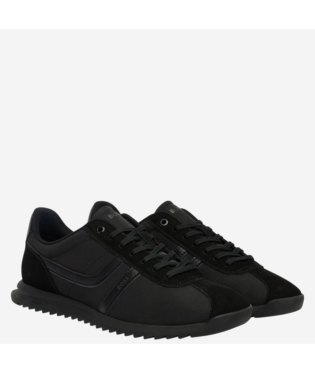 HUGO BOSS Черные синтетические низкие кроссовки / кеды, фото 3