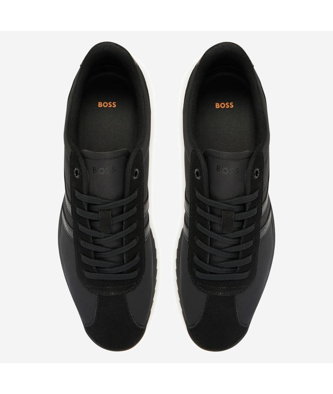 HUGO BOSS Черные синтетические низкие кроссовки / кеды, фото 2