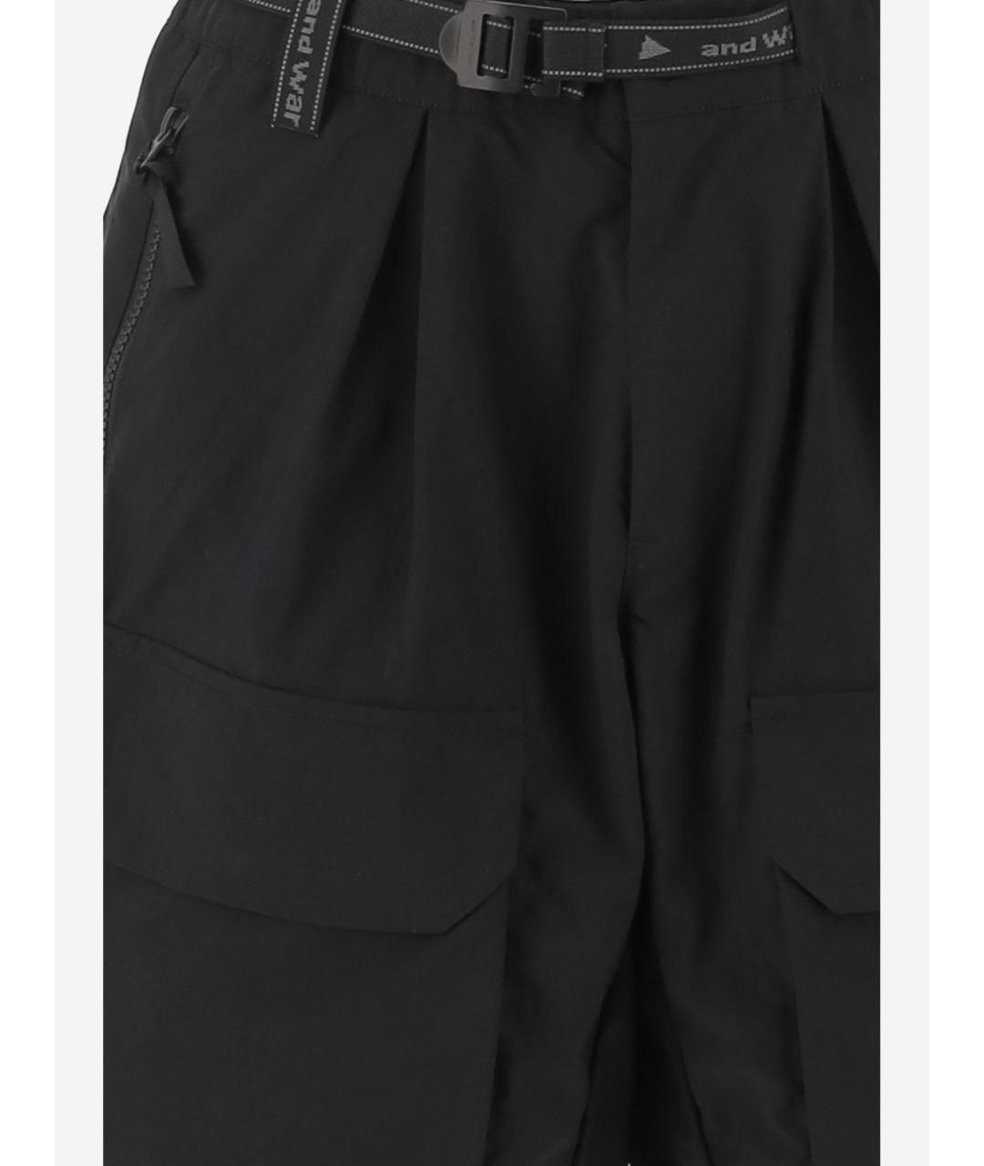 AND WANDER Черные полиамидовые шорты, фото 3
