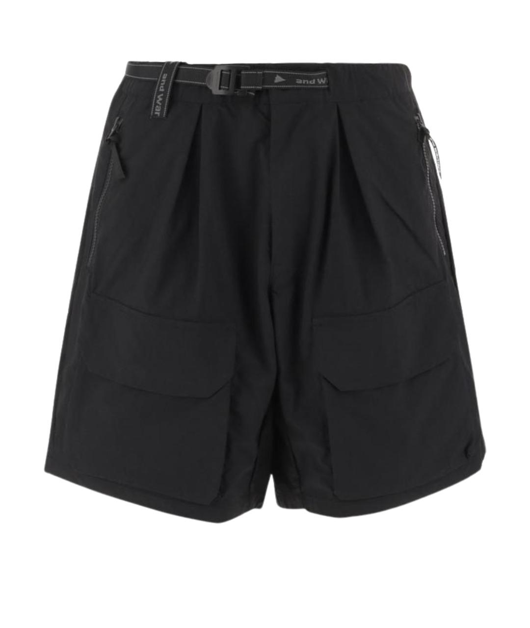 AND WANDER Черные полиамидовые шорты, фото 1