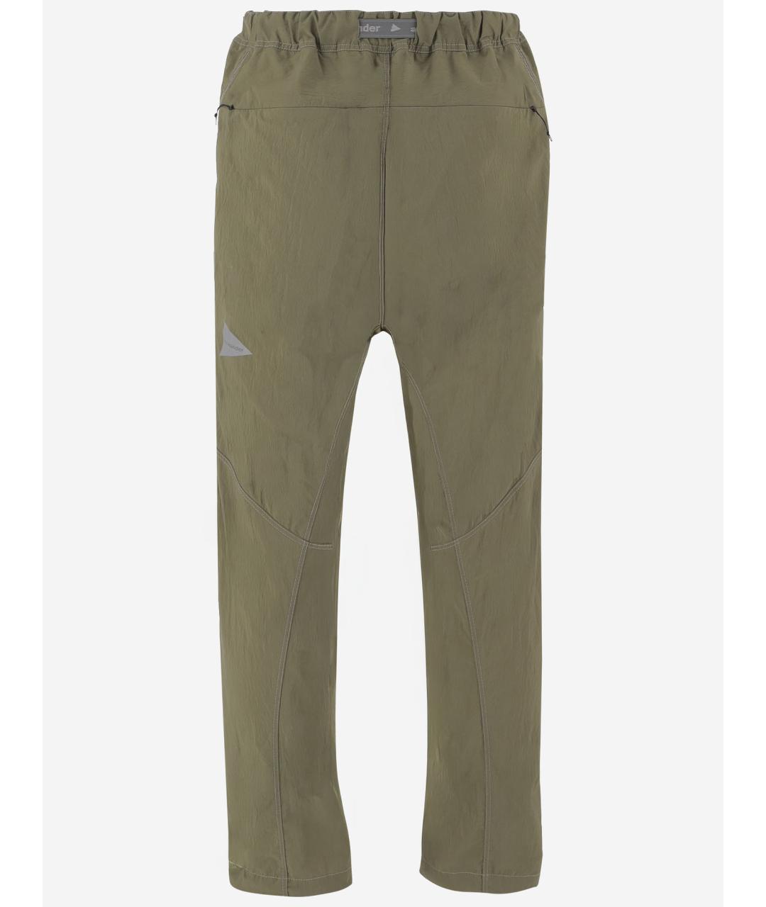 AND WANDER Хаки полиамидовые повседневные брюки, фото 2