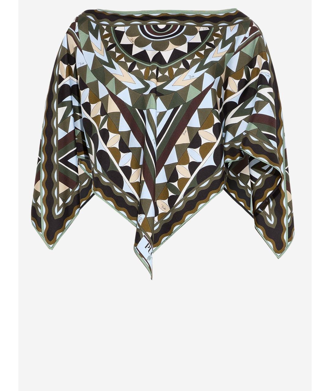 EMILIO PUCCI Мульти шелковая майка, фото 2