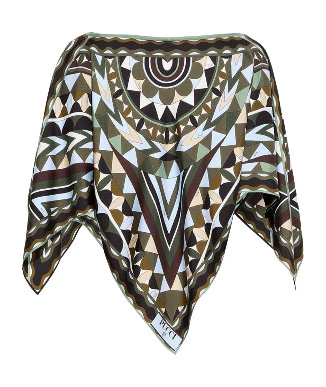 EMILIO PUCCI Мульти шелковая майка, фото 1