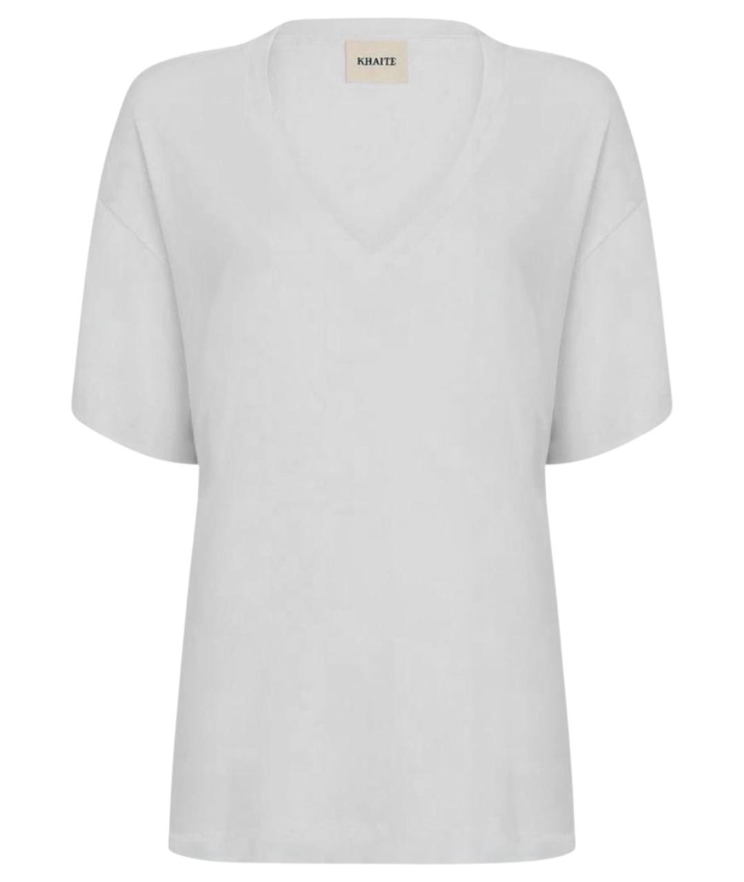 KHAITE Белая хлопковая футболка, фото 1
