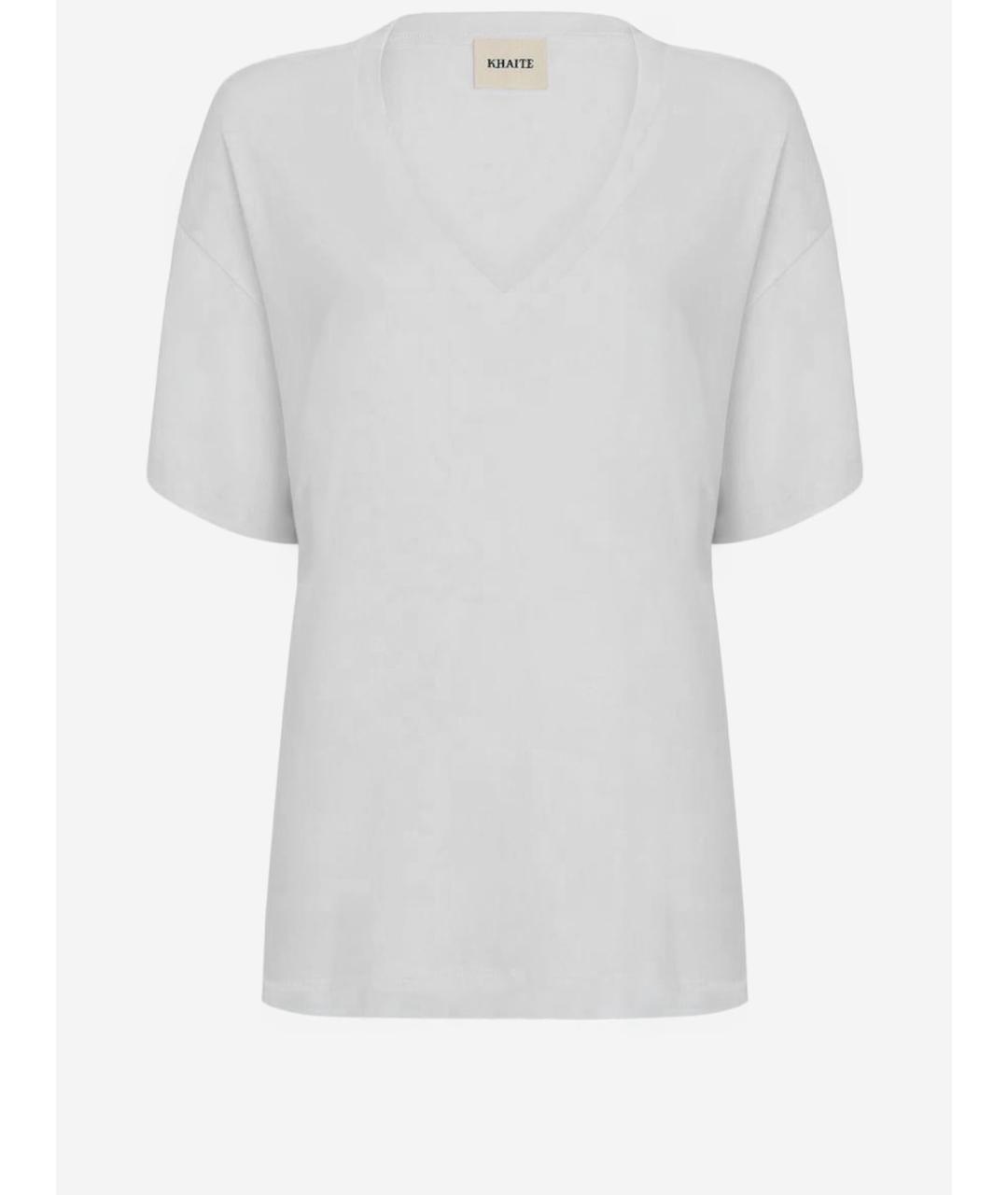 KHAITE Белая хлопковая футболка, фото 4