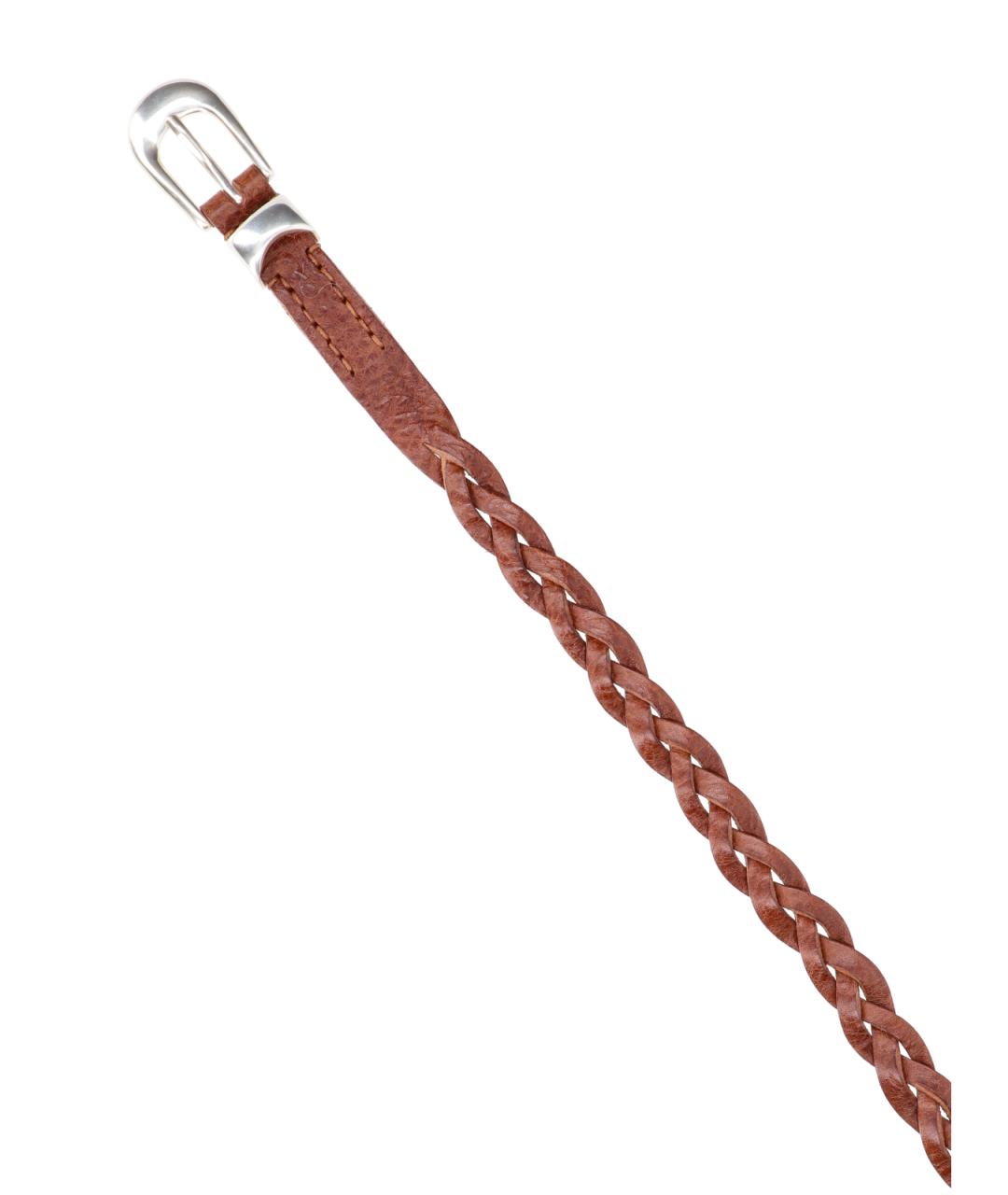 OUR LEGACY Коричневый кожаный ремень, фото 3