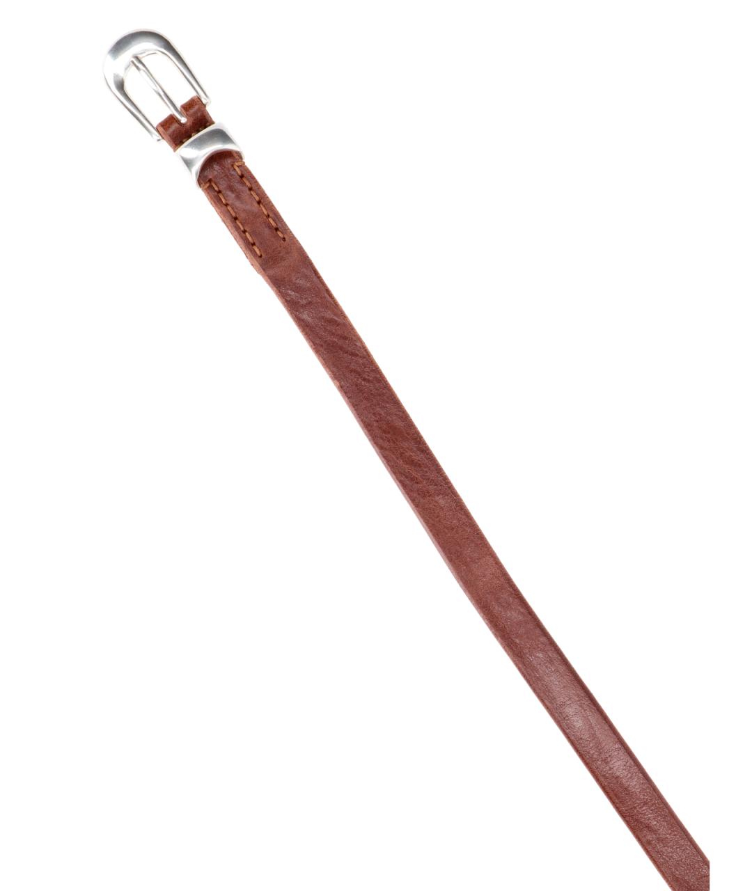 OUR LEGACY Коричневый кожаный ремень, фото 3