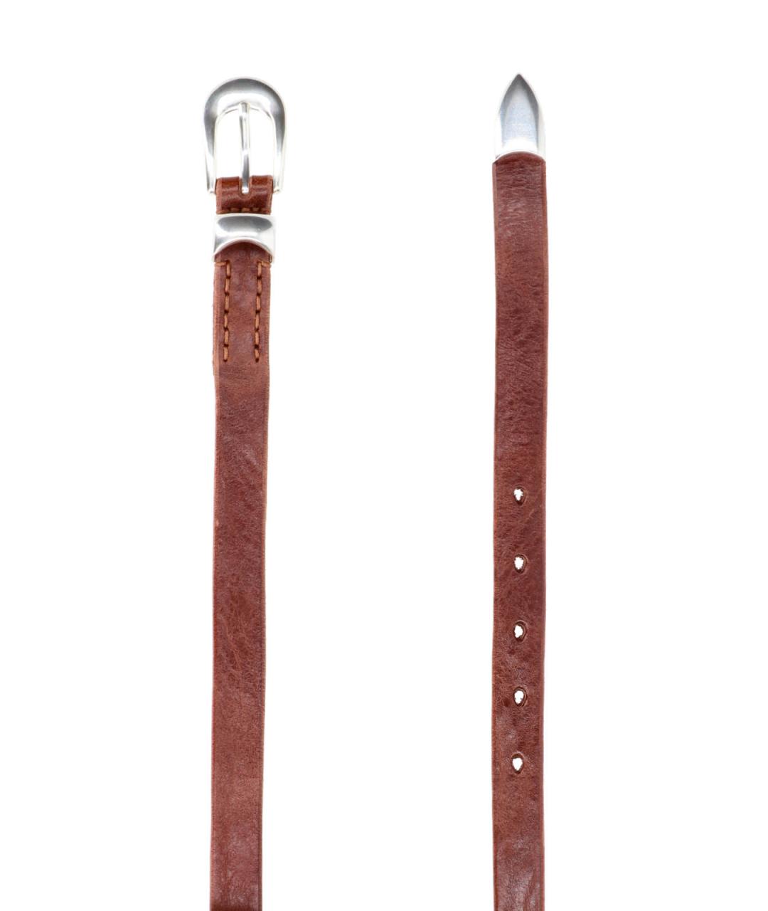 OUR LEGACY Коричневый кожаный ремень, фото 2