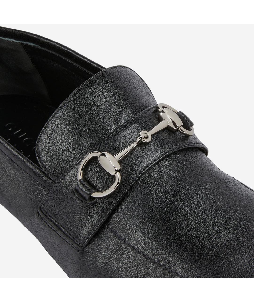 GUCCI Черные кожаные лоферы, фото 5