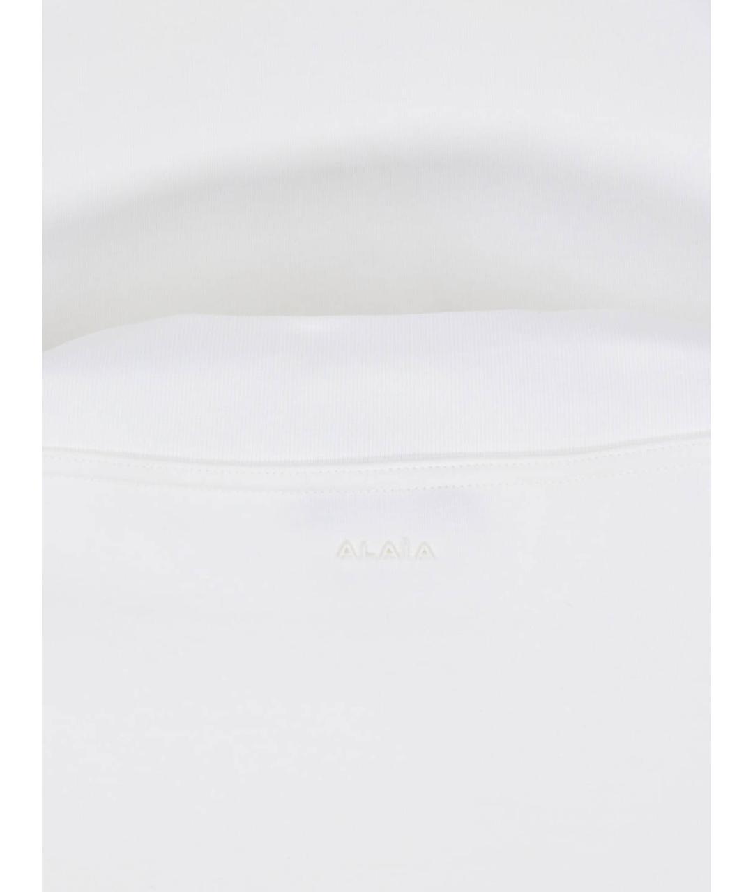 ALAIA Белая хлопковая футболка, фото 3