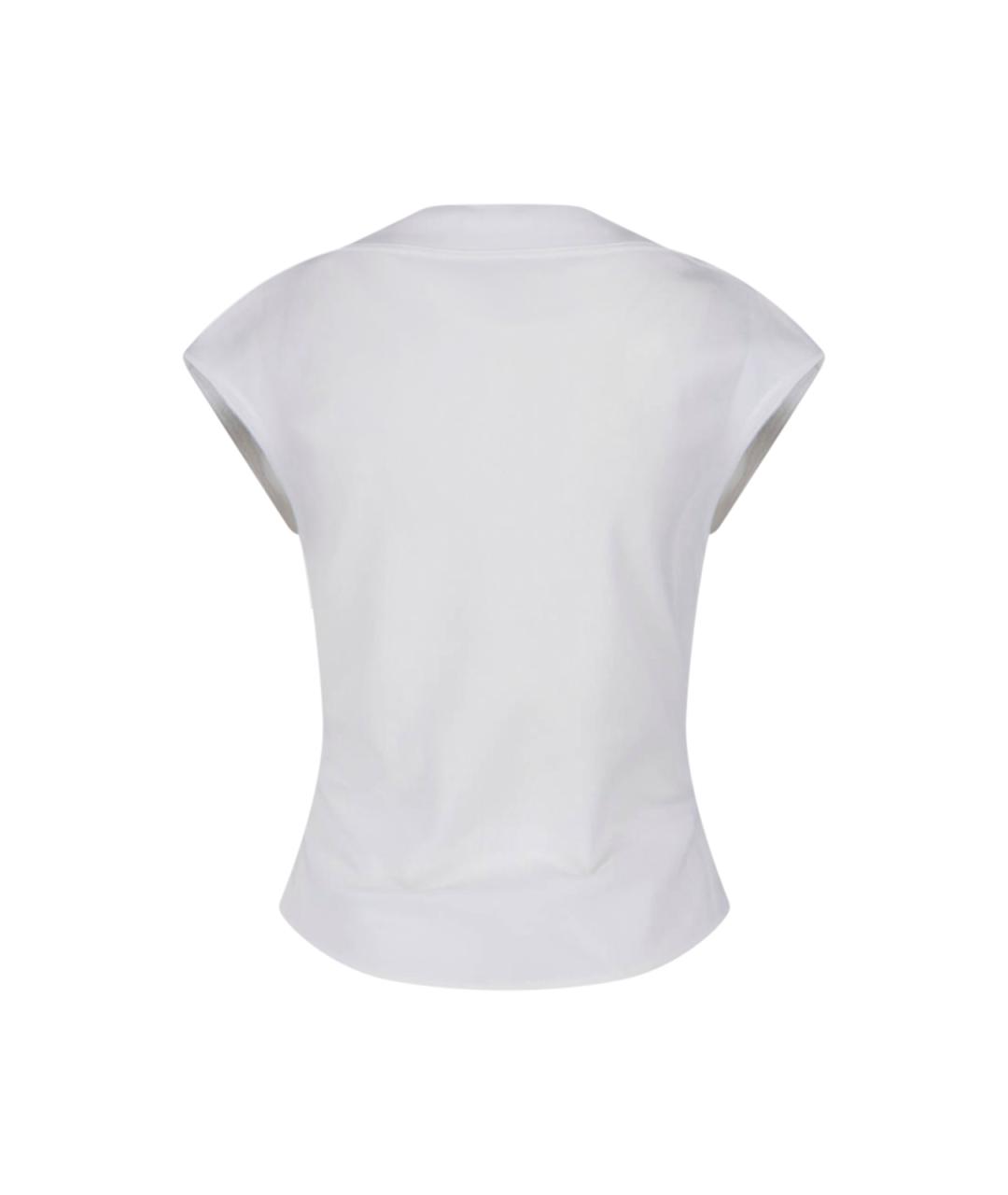 ALAIA Белая хлопковая футболка, фото 2