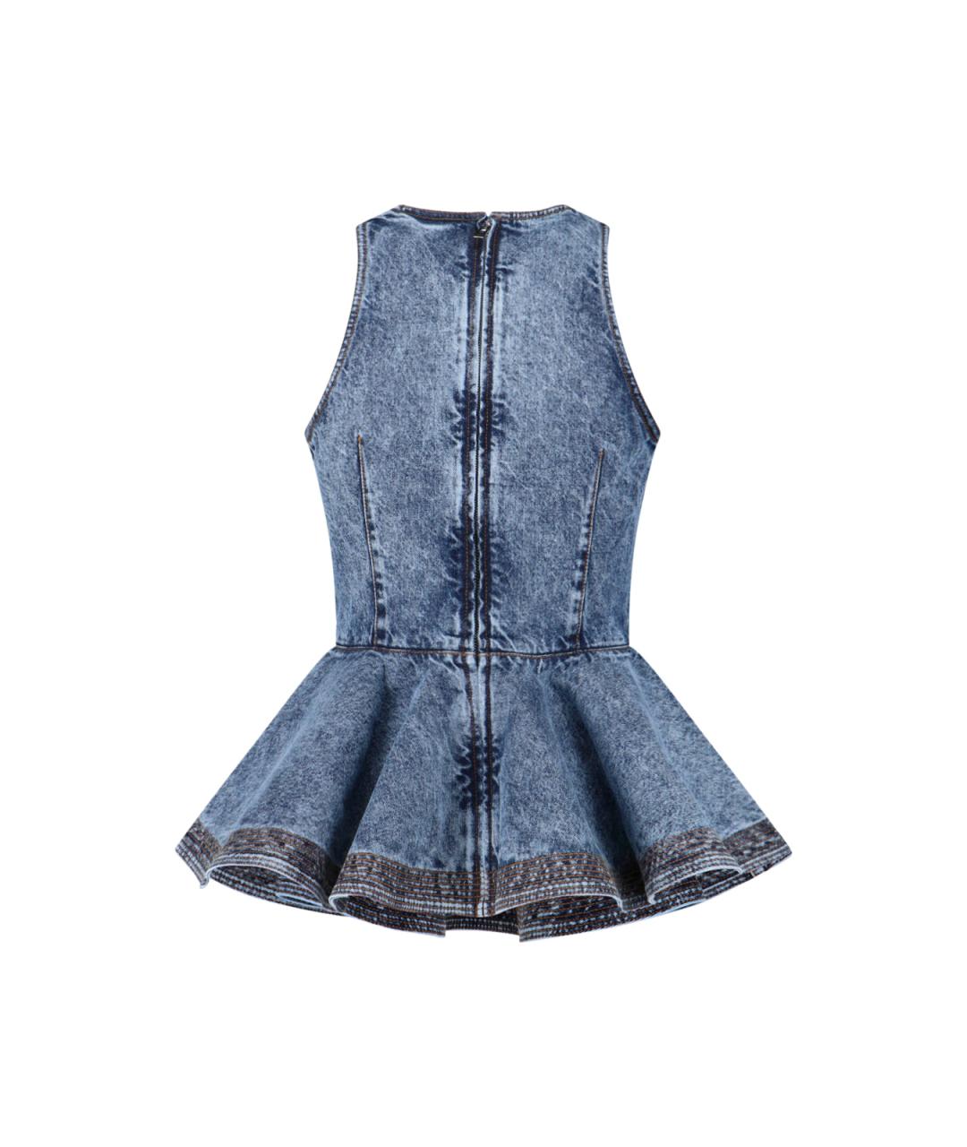 ALAIA Голубая хлопковая майка, фото 2