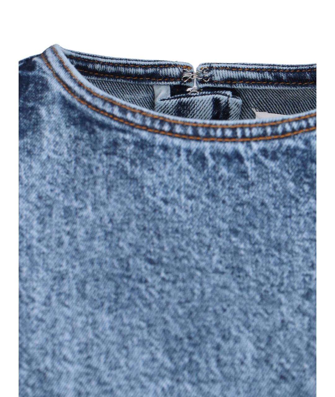 ALAIA Голубая хлопковая майка, фото 4