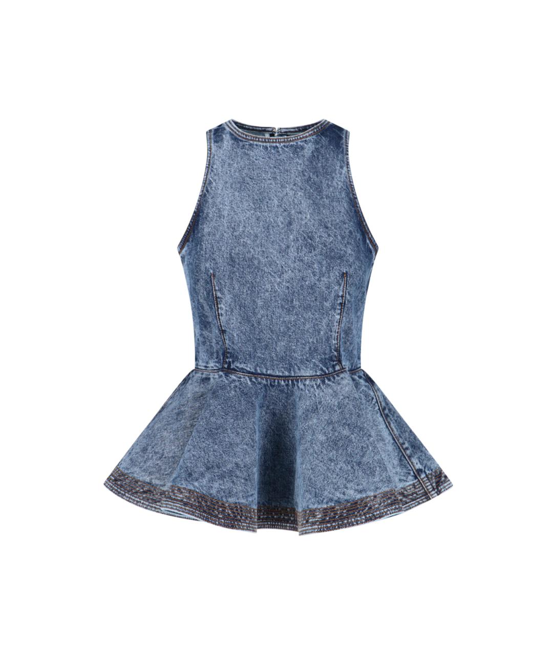 ALAIA Голубая хлопковая майка, фото 1