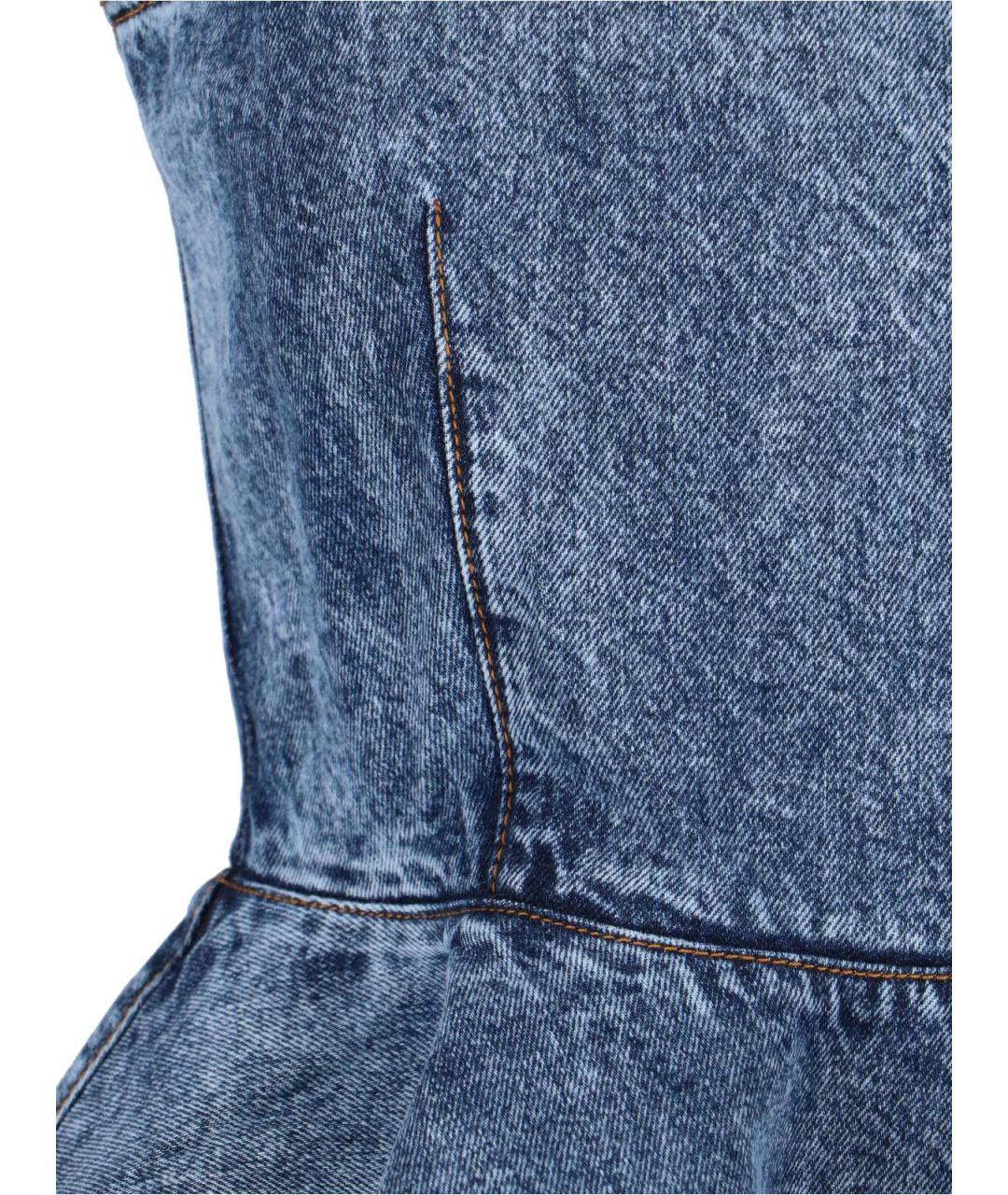 ALAIA Голубая хлопковая майка, фото 5