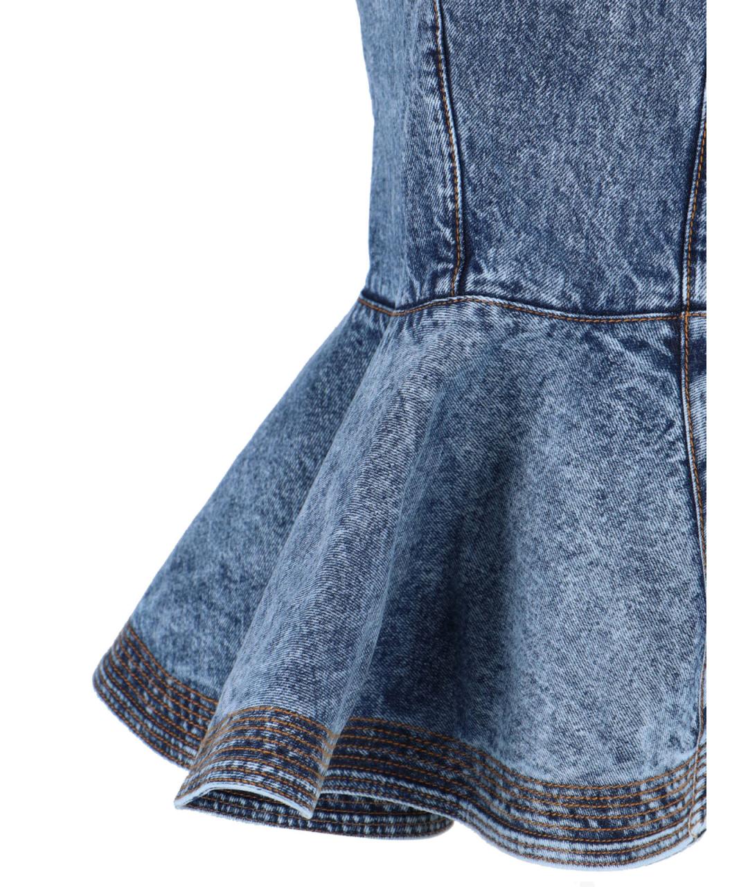 ALAIA Голубая хлопковая майка, фото 3