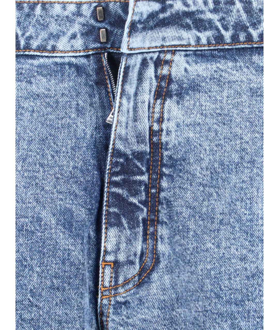 ALAIA Синие хлопковые прямые джинсы, фото 4