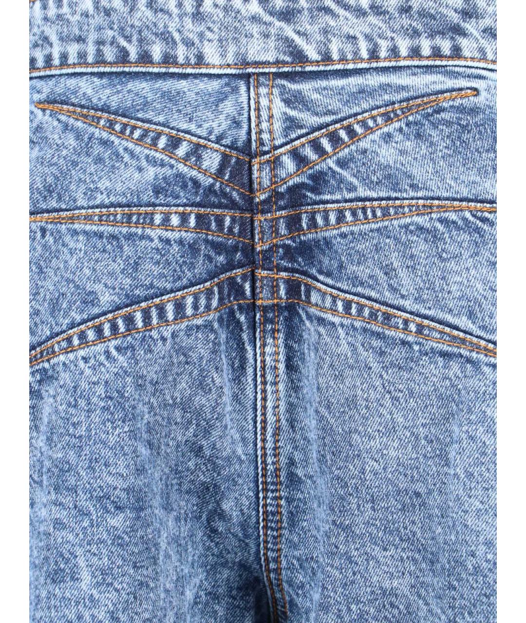 ALAIA Синие хлопковые прямые джинсы, фото 5