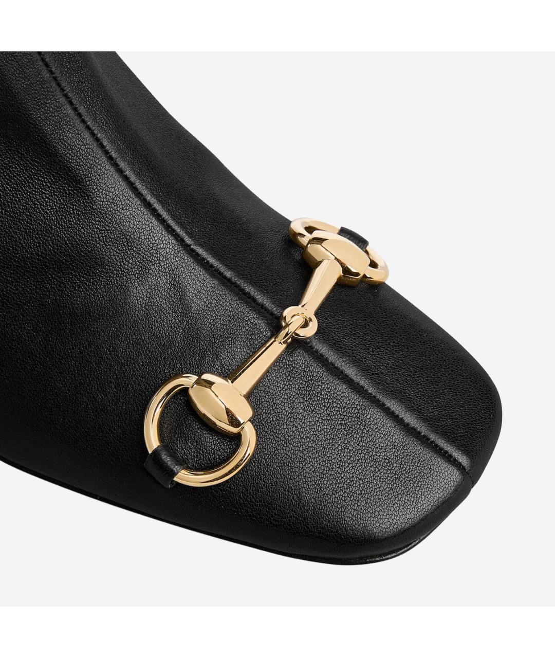 GUCCI Черные кожаные ботильоны, фото 4