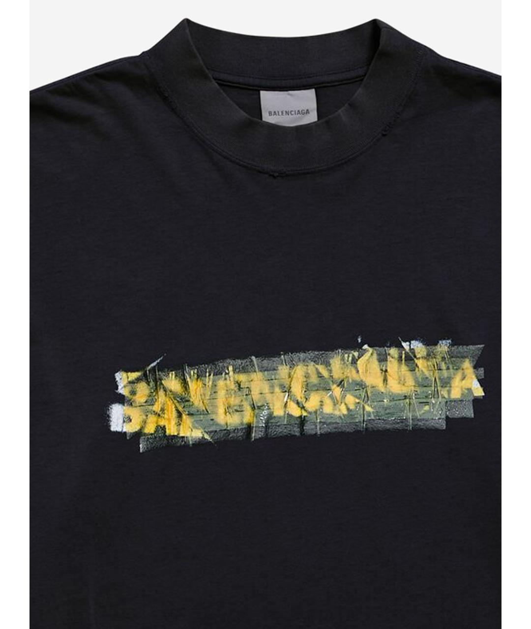 BALENCIAGA Черная футболка, фото 3