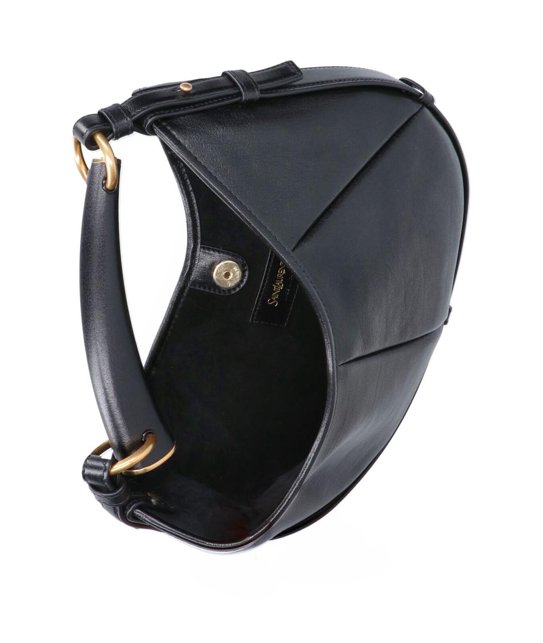 SAINT LAURENT Черная кожаная сумка через плечо, фото 4