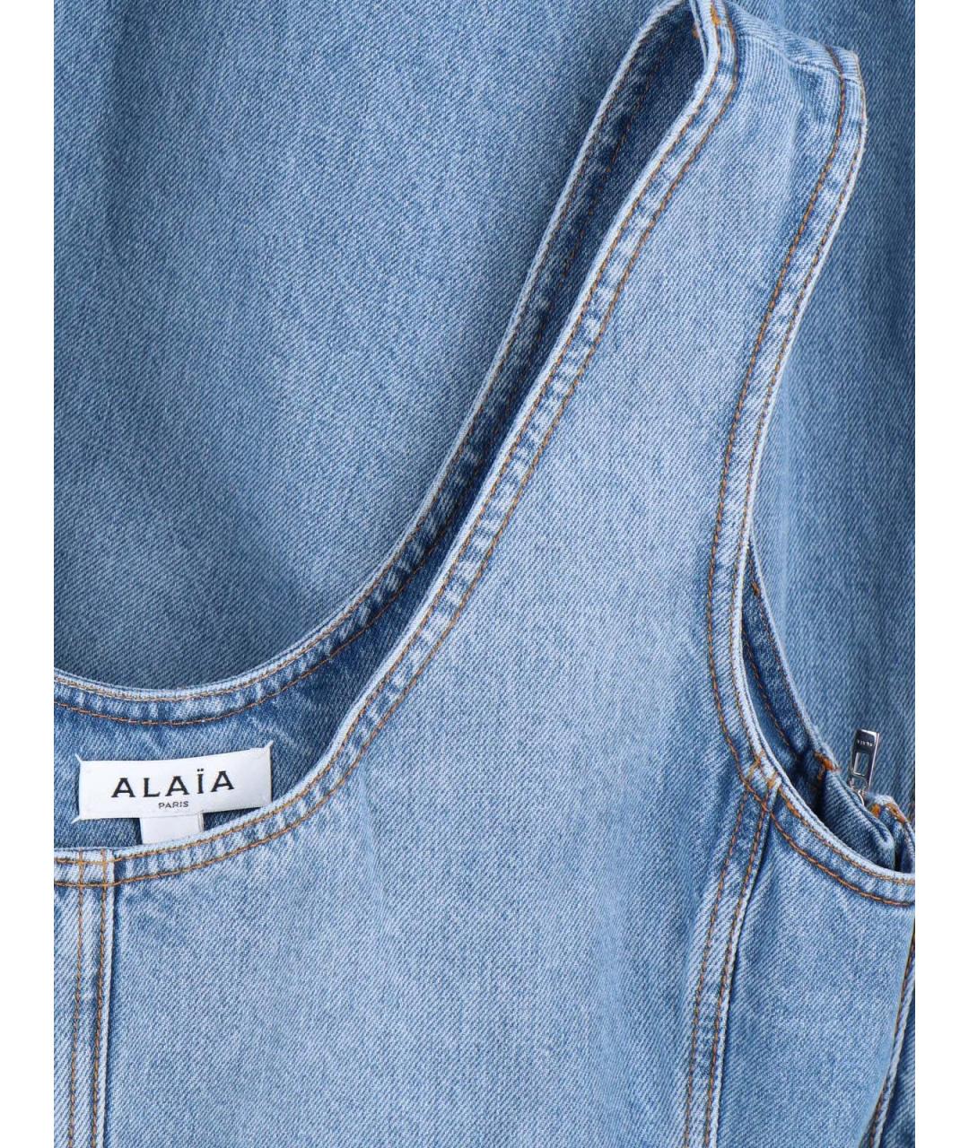 ALAIA Голубой хлопковый комбинезон, фото 5