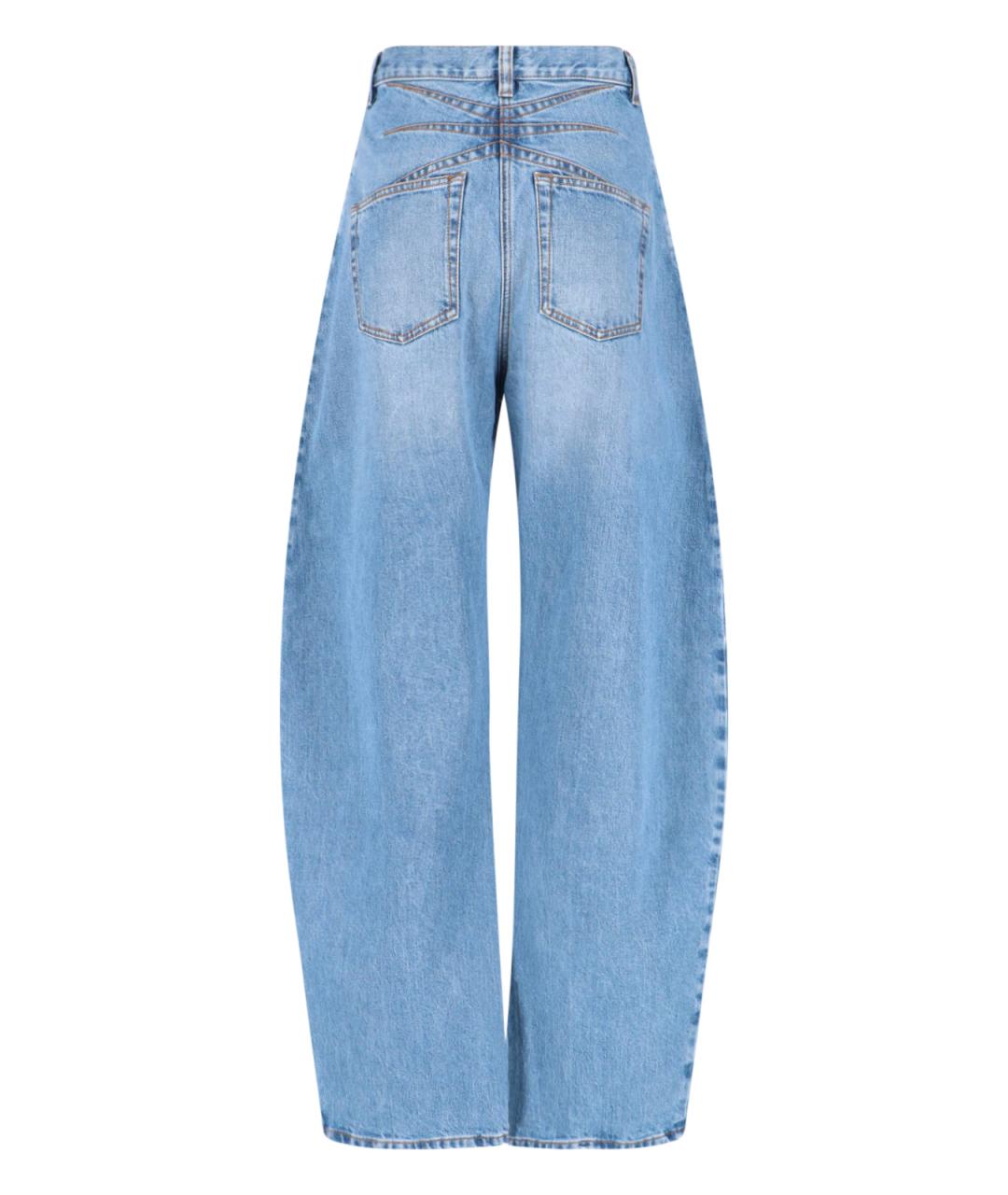 ALAIA Синие хлопковые прямые джинсы, фото 2