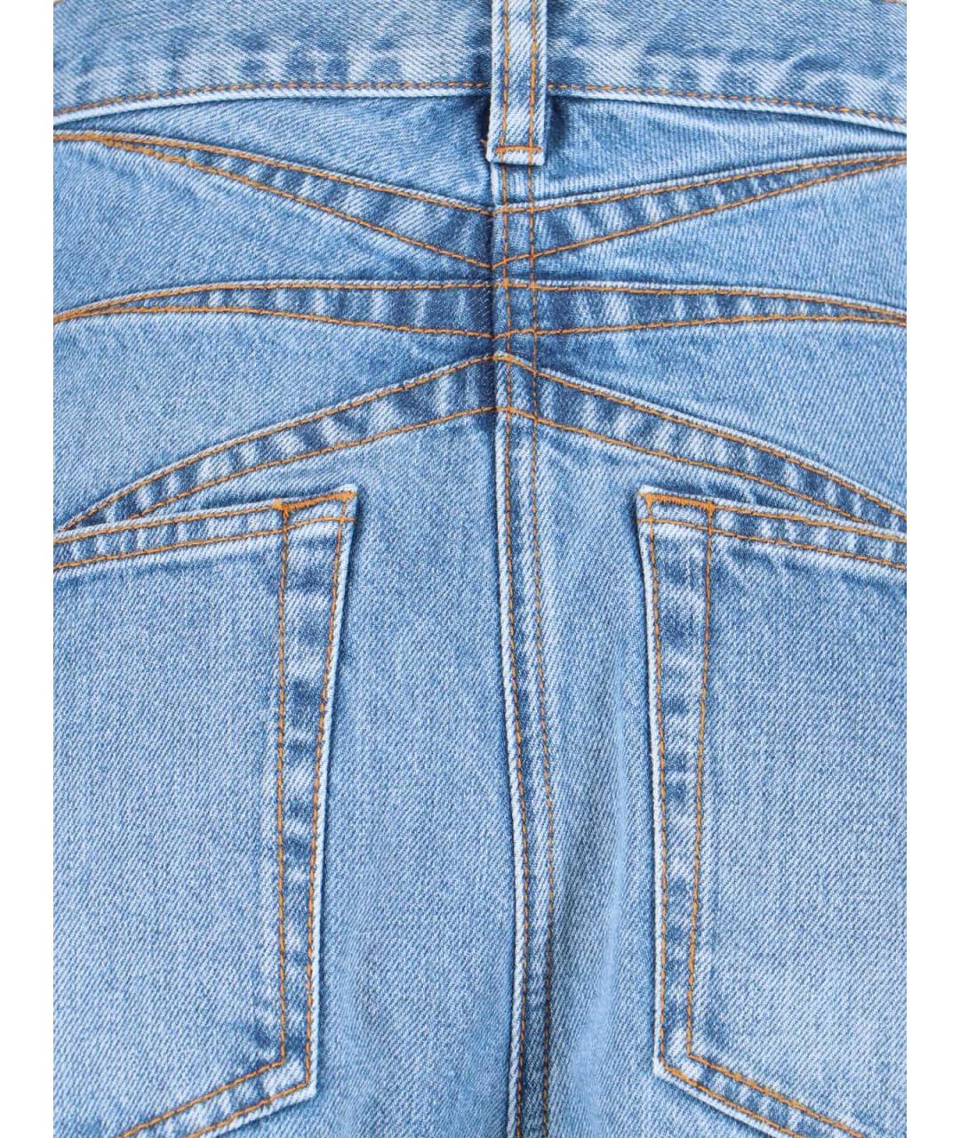 ALAIA Синие хлопковые прямые джинсы, фото 4