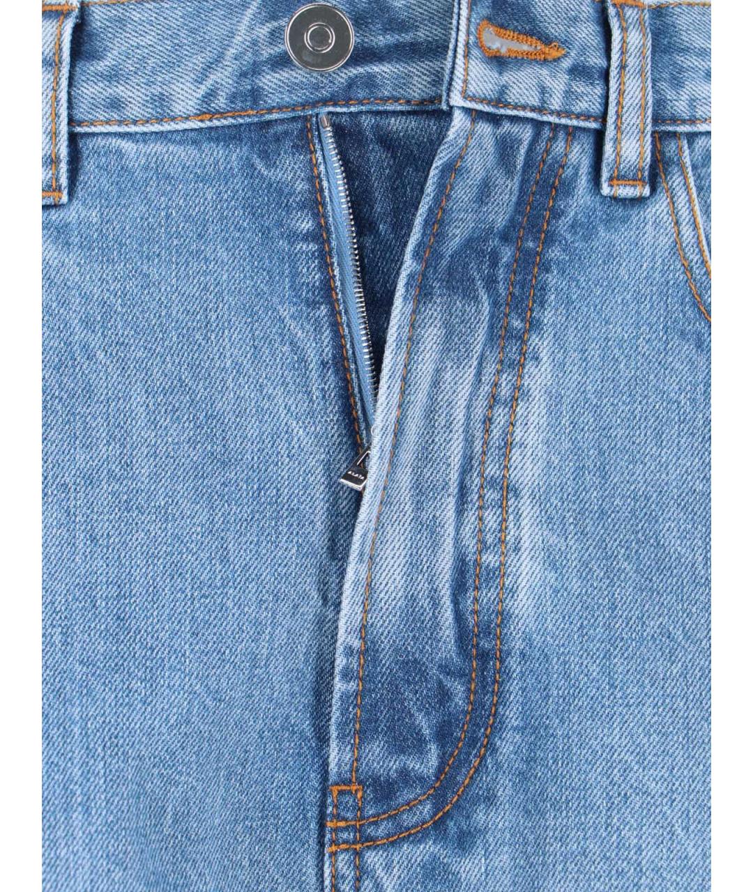 ALAIA Синие хлопковые прямые джинсы, фото 5