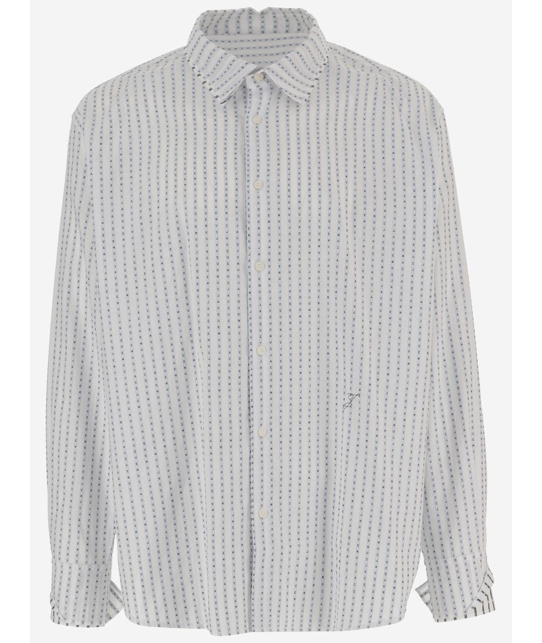 JACQUEMUS Белая хлопковая кэжуал рубашка, фото 4