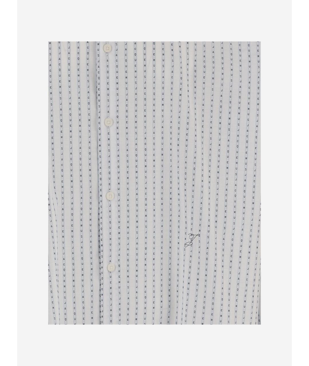 JACQUEMUS Белая хлопковая кэжуал рубашка, фото 3