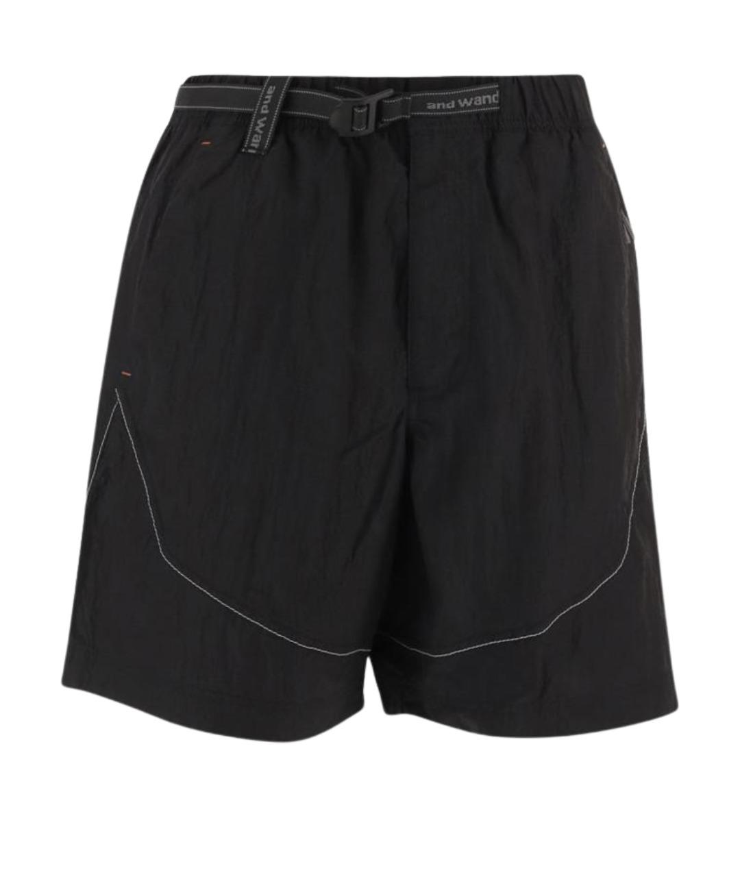 AND WANDER Черные полиамидовые шорты, фото 1