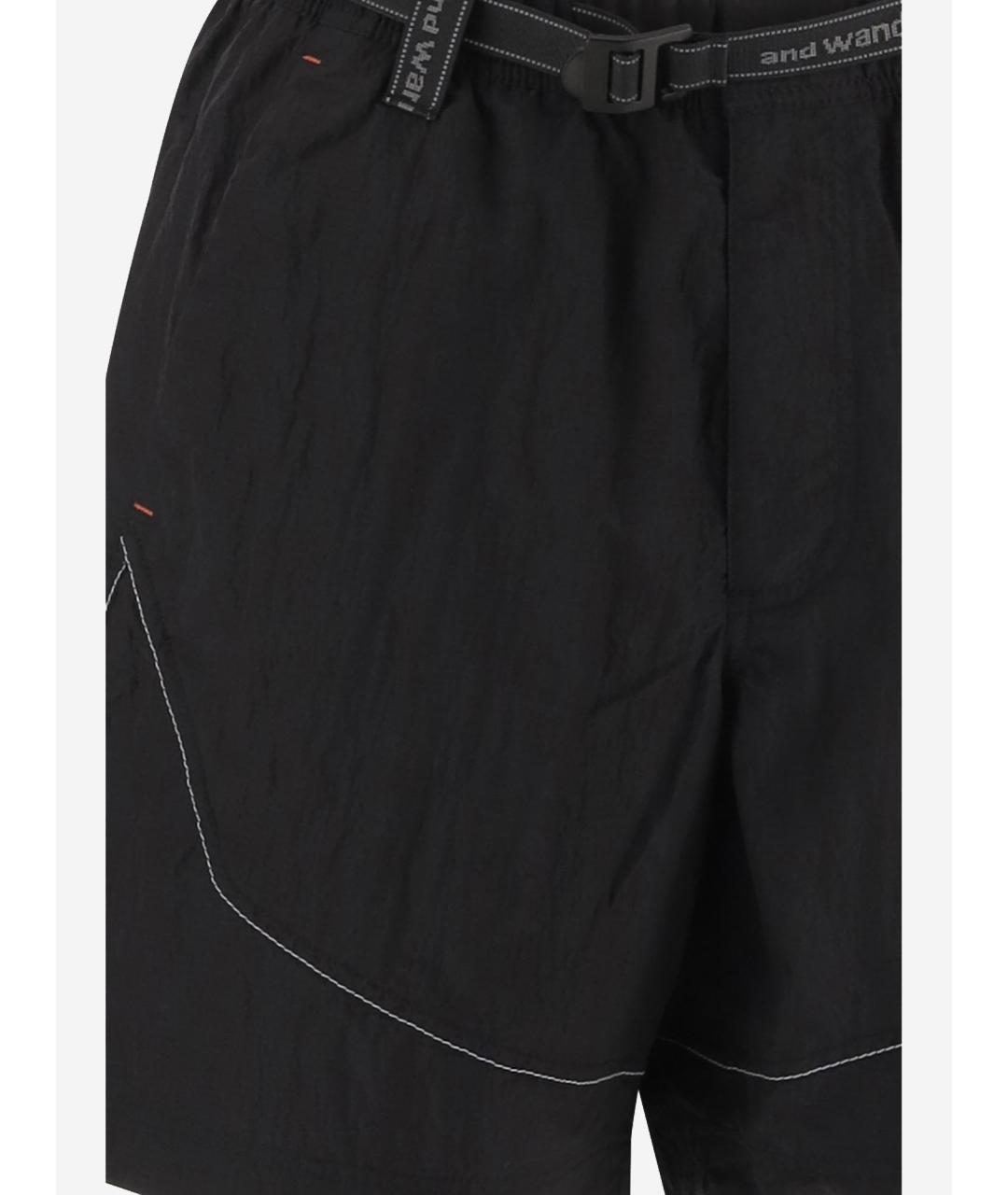 AND WANDER Черные полиамидовые шорты, фото 3