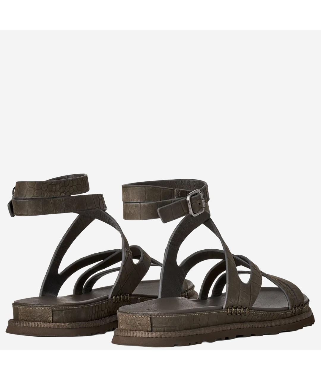 UGG AUSTRALIA Коричневые босоножки, фото 4