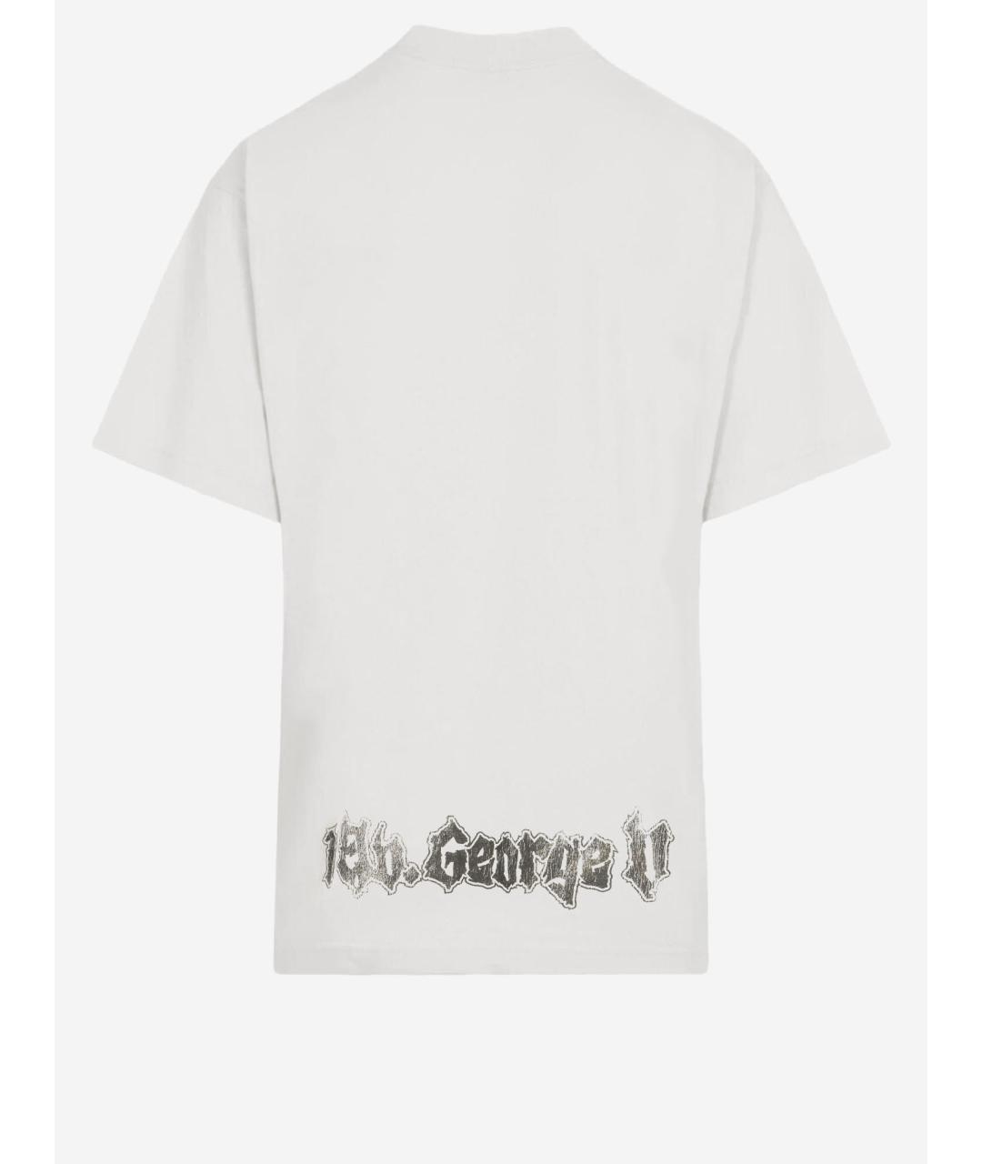 BALENCIAGA Белая хлопковая футболка, фото 2