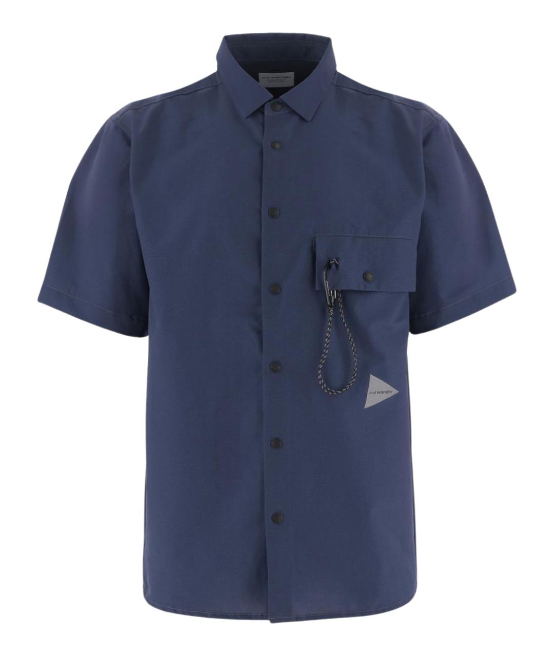 AND WANDER Синяя кэжуал рубашка, фото 1