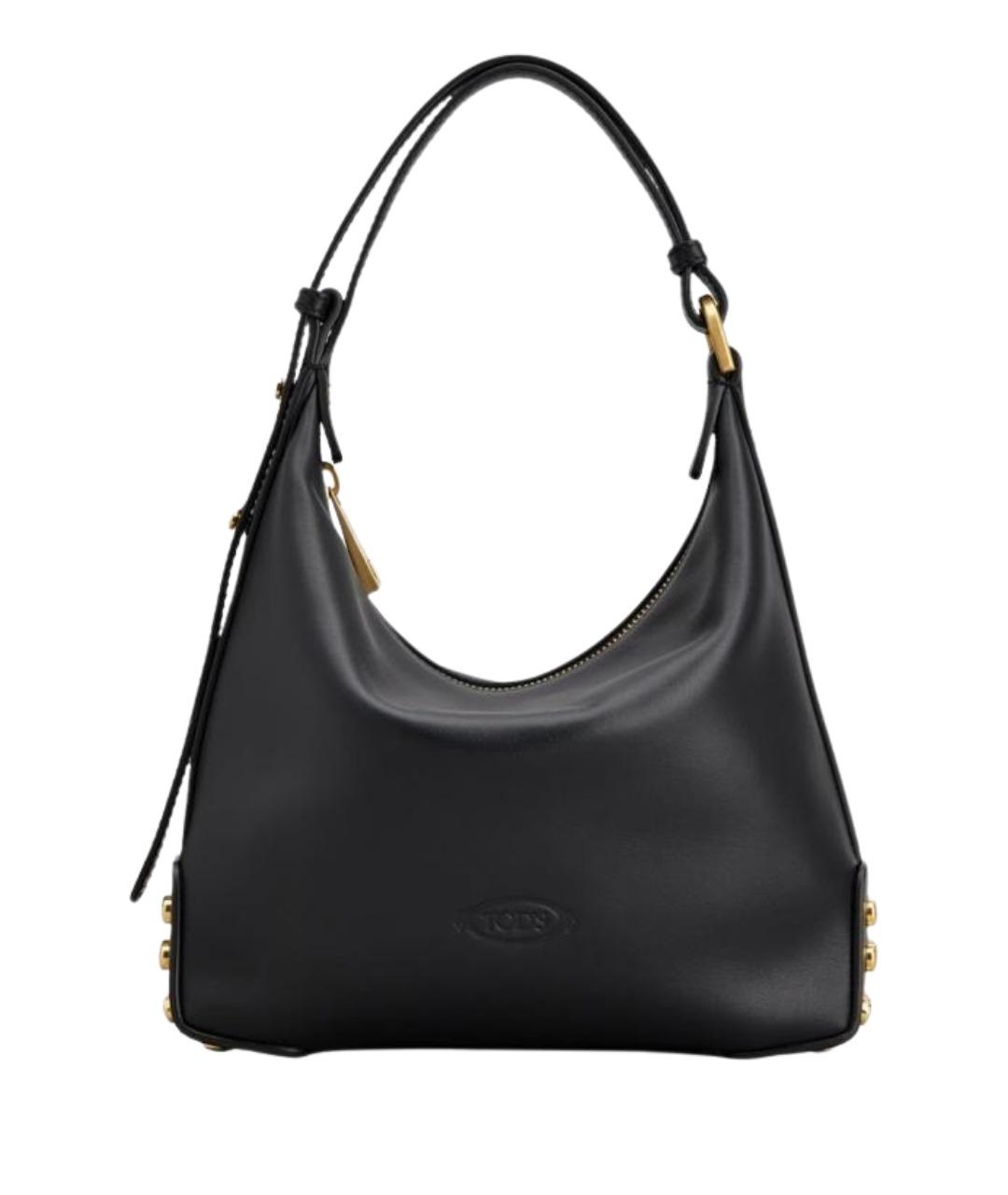 TOD'S Черная кожаная сумка через плечо, фото 1