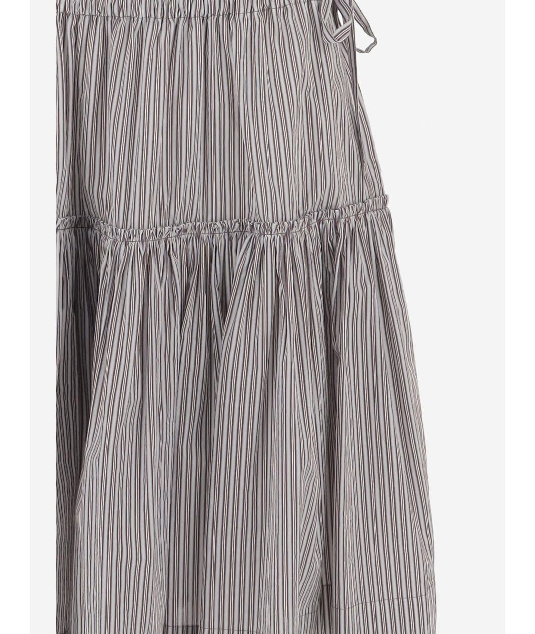 DRIES VAN NOTEN Коричневая хлопковая юбка миди, фото 3